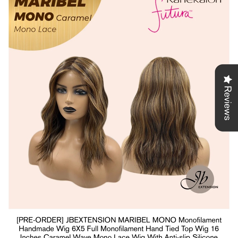Maribel Mono Lace Wig - Caramel Brown
